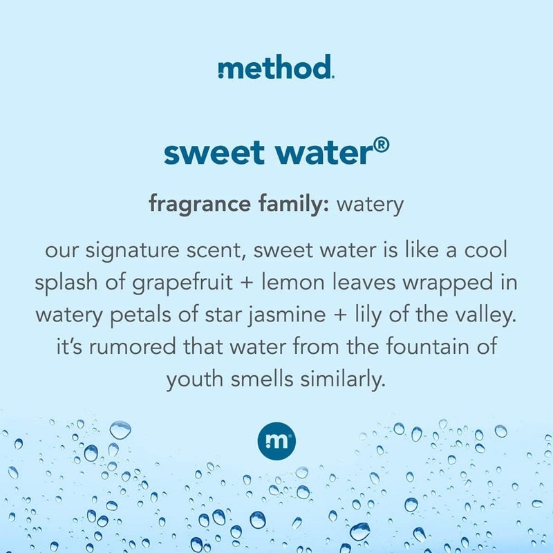 Method Hand Wash Gel Soap, Softens & Cleans Hands, Moisturizing Formula, Sweet Water Citrus & Jasmine Scent - 354 ml - Image 3
